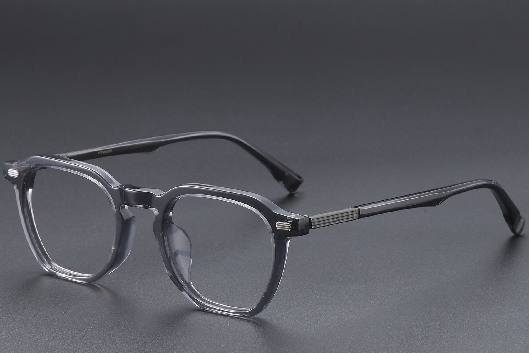 Rectangular Grey Acetate Glasses #BS1913-0603