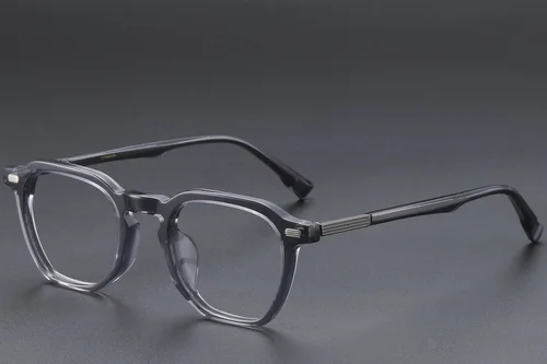 Lunettes rectangulaires en acétate gris #BS1913-0603
