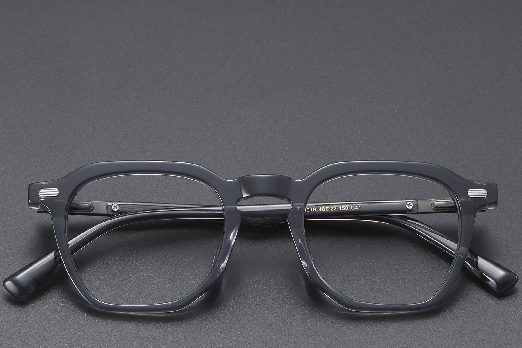 Rectangular Grey Acetate Glasses #BS1913-0603