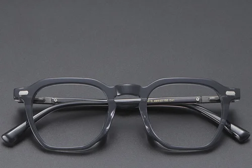 Lunettes rectangulaires en acétate gris #BS1913-0603