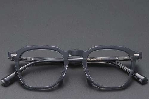 Rectangular Grey Acetate Glasses #BS1913-0603