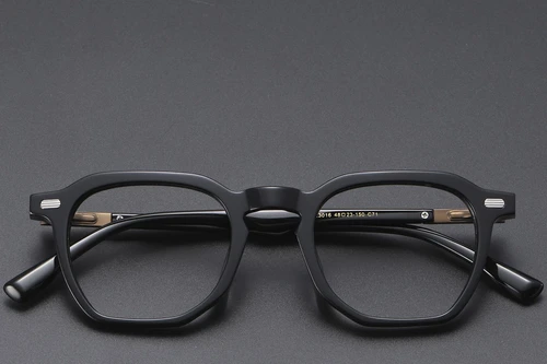 Rectangular Black Acetate Glasses #BS1913-0604