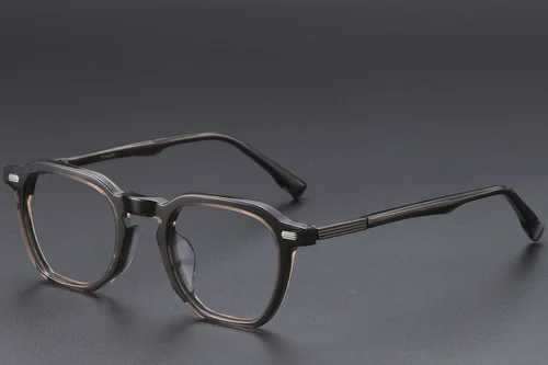 Lunettes rectangulaires en acétate brun #BS1913-0605