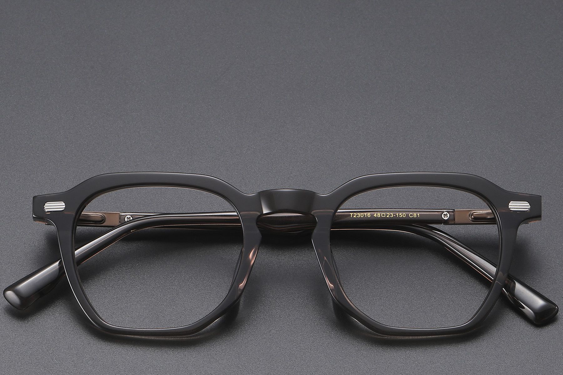 Rectangular Brown Acetate Glasses #BS1913-0605