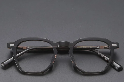 Lunettes rectangulaires en acétate brun #BS1913-0605