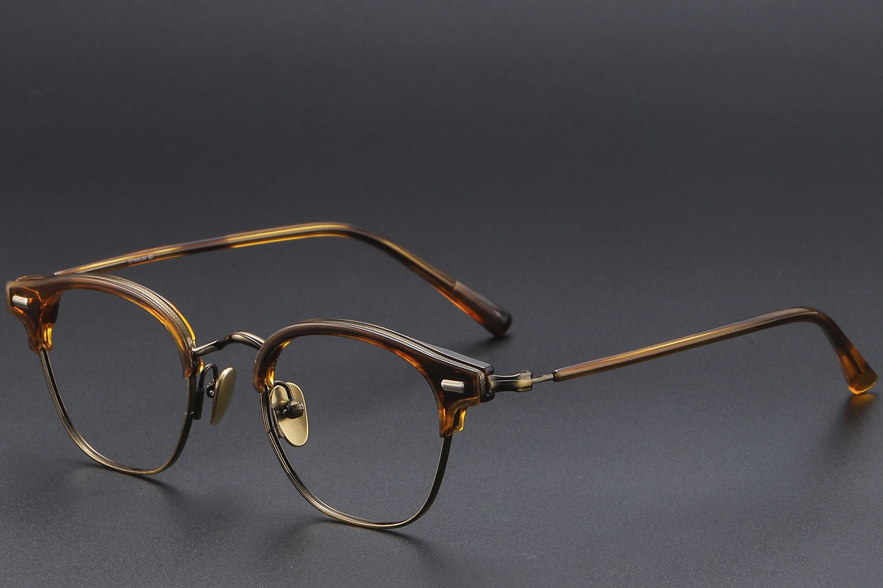 Semi-rimless Copper Metal Glasses #BS1913-0606