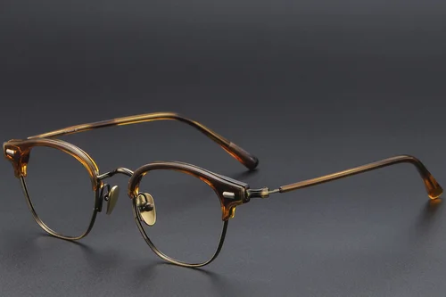 Lunettes semi-cerclées en métal cuivré #BS1913-0606