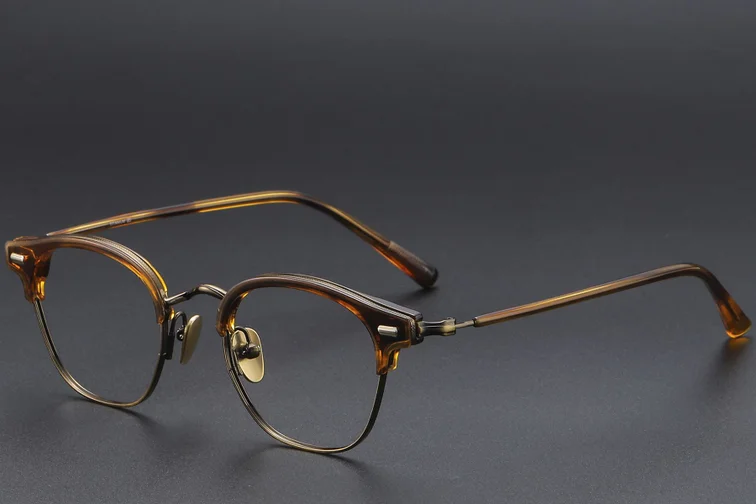 Semi-rimless Copper Metal Glasses #BS1913-0606