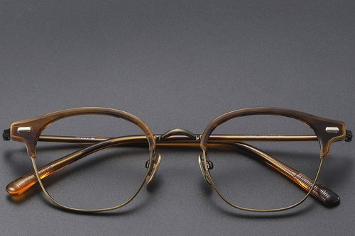 Lunettes semi-cerclées en métal cuivré #BS1913-0606