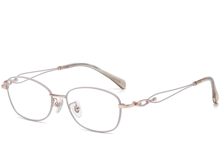 Occhiali in metallo rosa a forma di farfalla #BS1913-0617