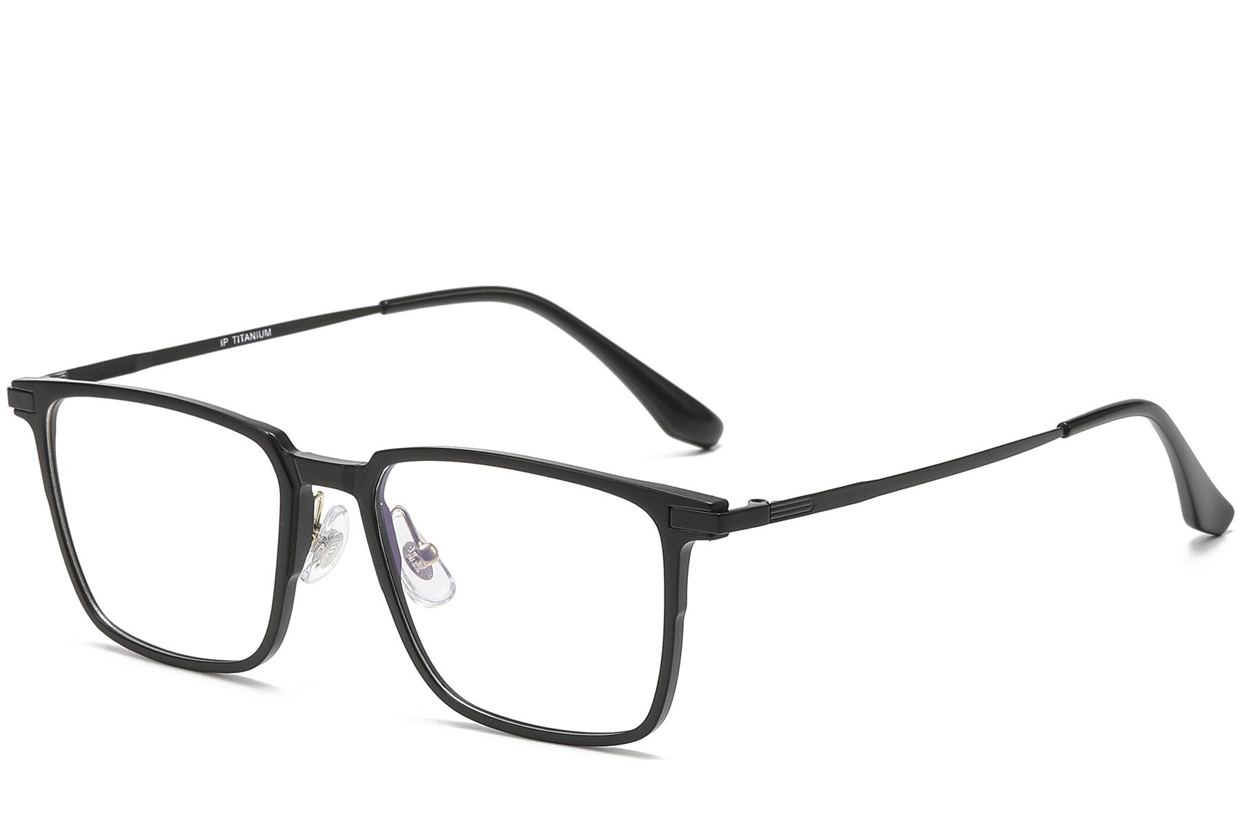 Rectangular Black TR90 Clip-on Sunglasses #BS1913-0619