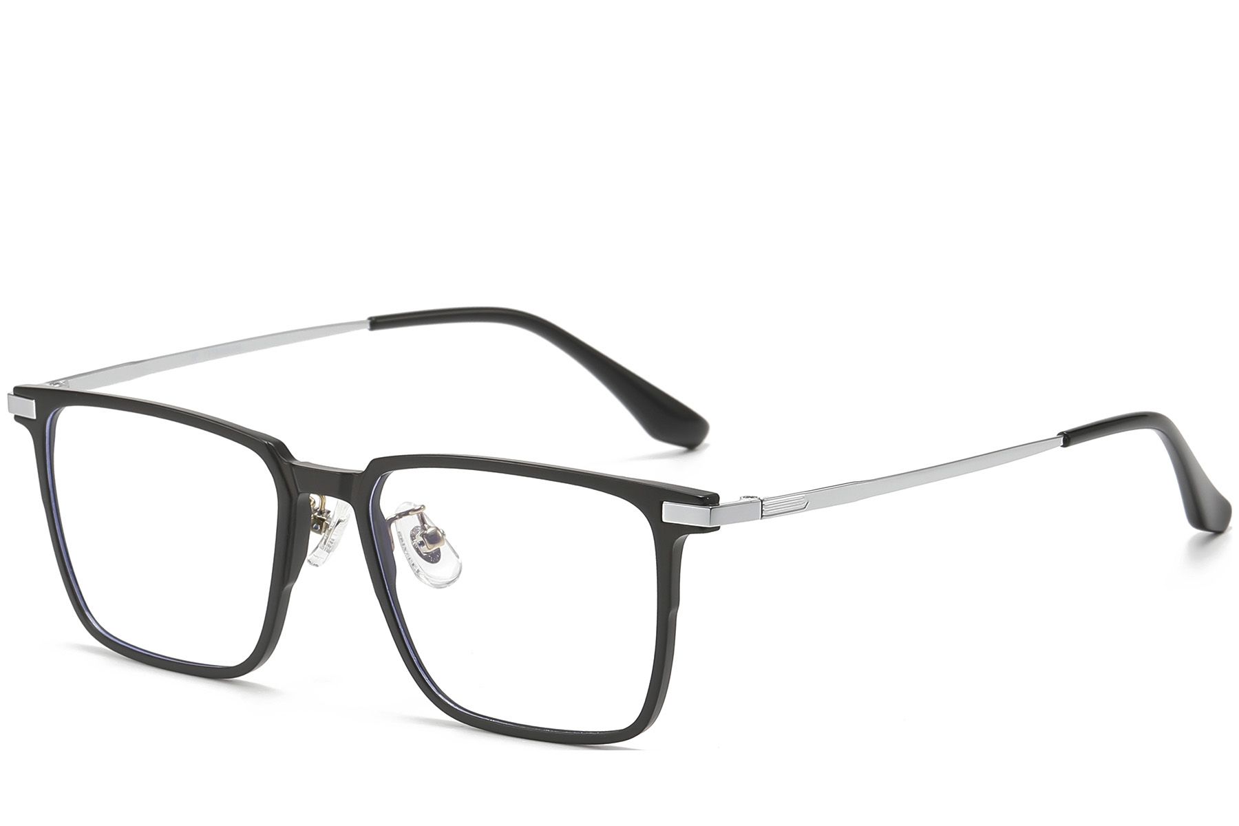 Rectangular Black TR90 Clip-on Sunglasses #BS1913-0620