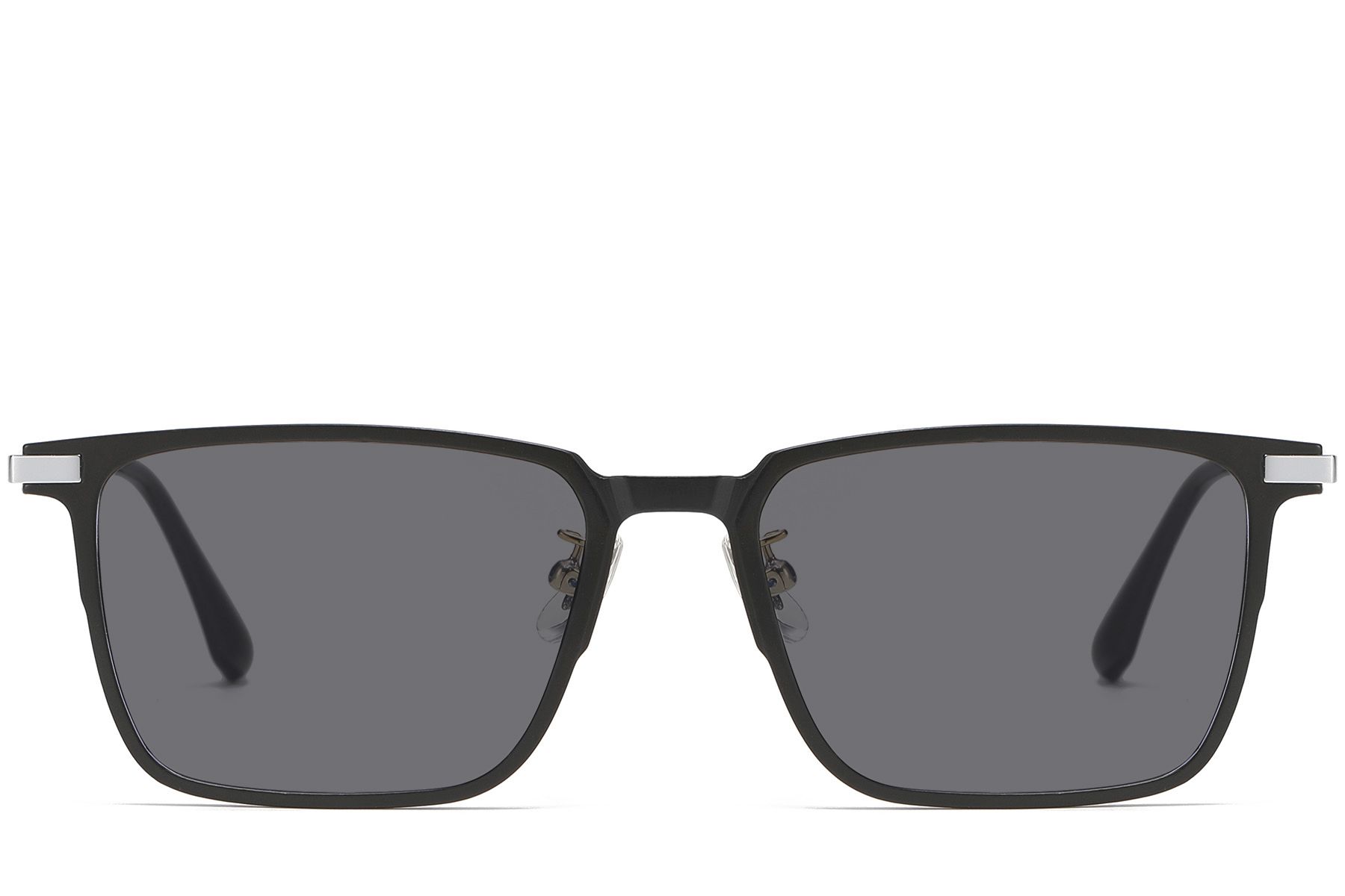 Rectangular Black TR90 Clip-on Sunglasses #BS1913-0620