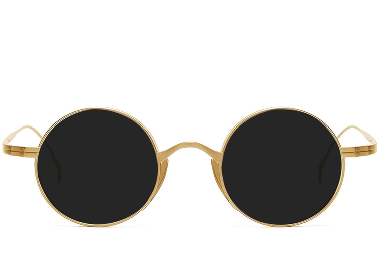 Round Golden Titanium Sunglasses #BS1913-0629