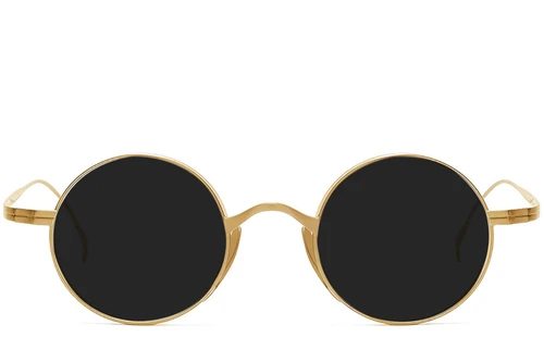 Round Golden Titanium Sunglasses #BS1913-0629