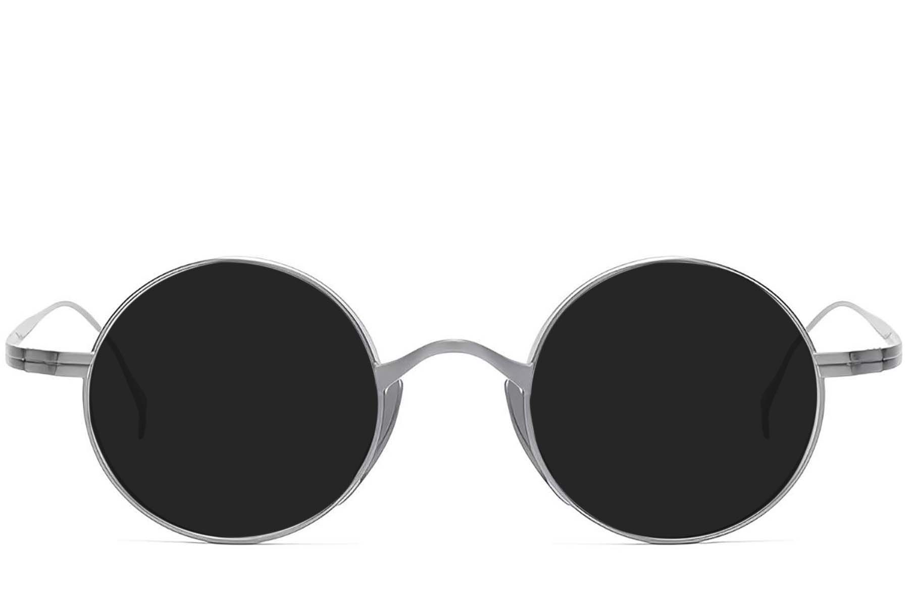 Round Silver Titanium Sunglasses #BS1913-0630