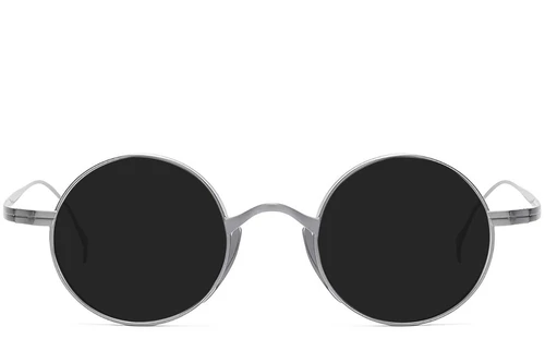 Round Silver Titanium Sunglasses #BS1913-0630