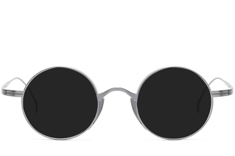 Round Silver Titanium Sunglasses #BS1913-0630