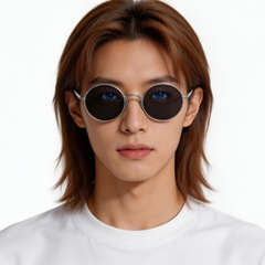 Round Silver Titanium Sunglasses #BS1913-0630