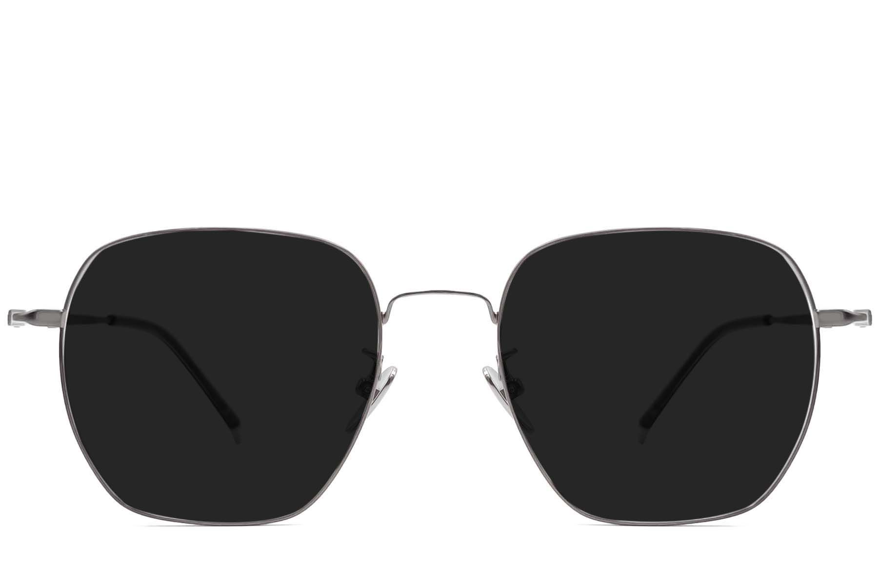 Geometric Grey Titanium Sunglasses #BS1913-0632