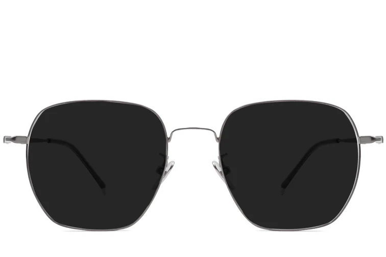Geometric Grey Titanium Sunglasses #BS1913-0632