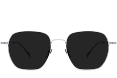 Geometric Silver Titanium Sunglasses #BS1913-0633