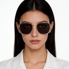 Geometric Silver Titanium Sunglasses #BS1913-0633