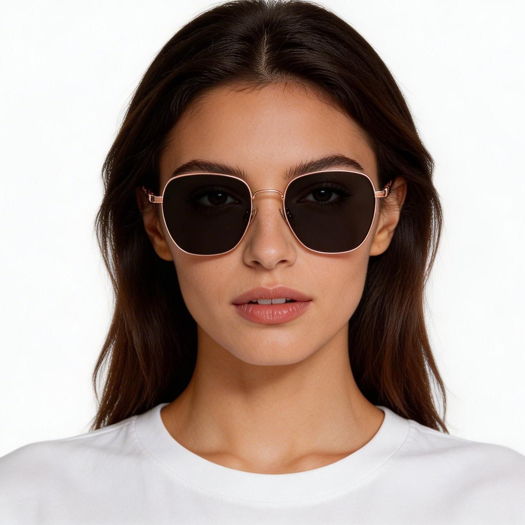 Geometric Pink Titanium Sunglasses #BS1913-0634