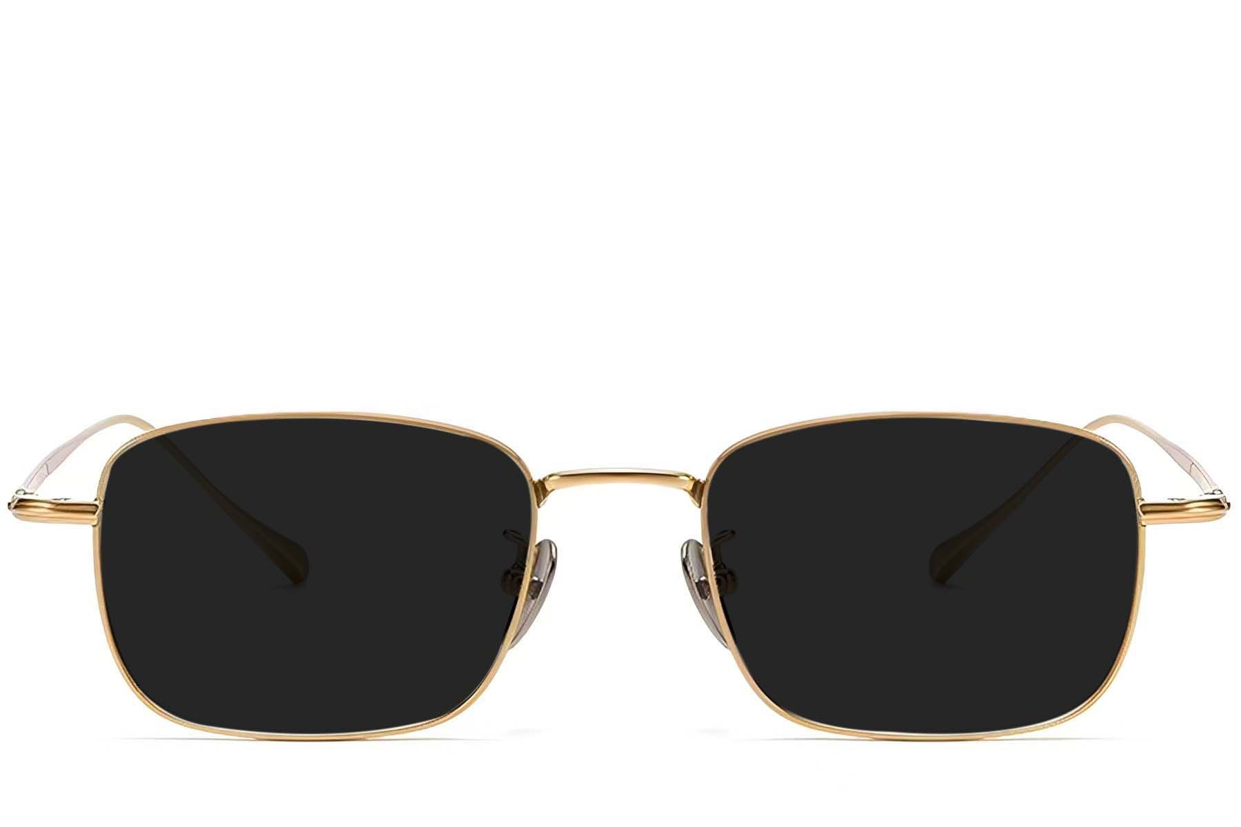 Rectangular Golden Titanium Sunglasses #BS1913-0637