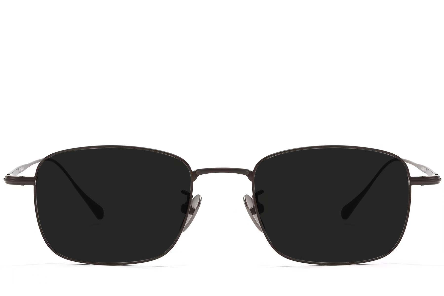 Rectangular Grey Titanium Sunglasses #BS1913-0638