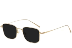 Rectangular Golden Titanium Sunglasses #BS1913-0641