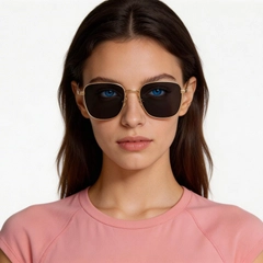 Rectangular Golden Titanium Sunglasses #BS1913-0641