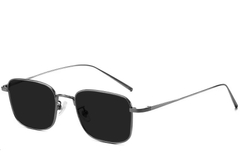 Rectangular Grey Titanium Sunglasses #BS1913-0643