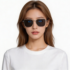 Rectangular Grey Titanium Sunglasses #BS1913-0643