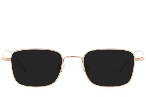 Lunettes de soleil rectangulaires en titane rose #BS1913-0644