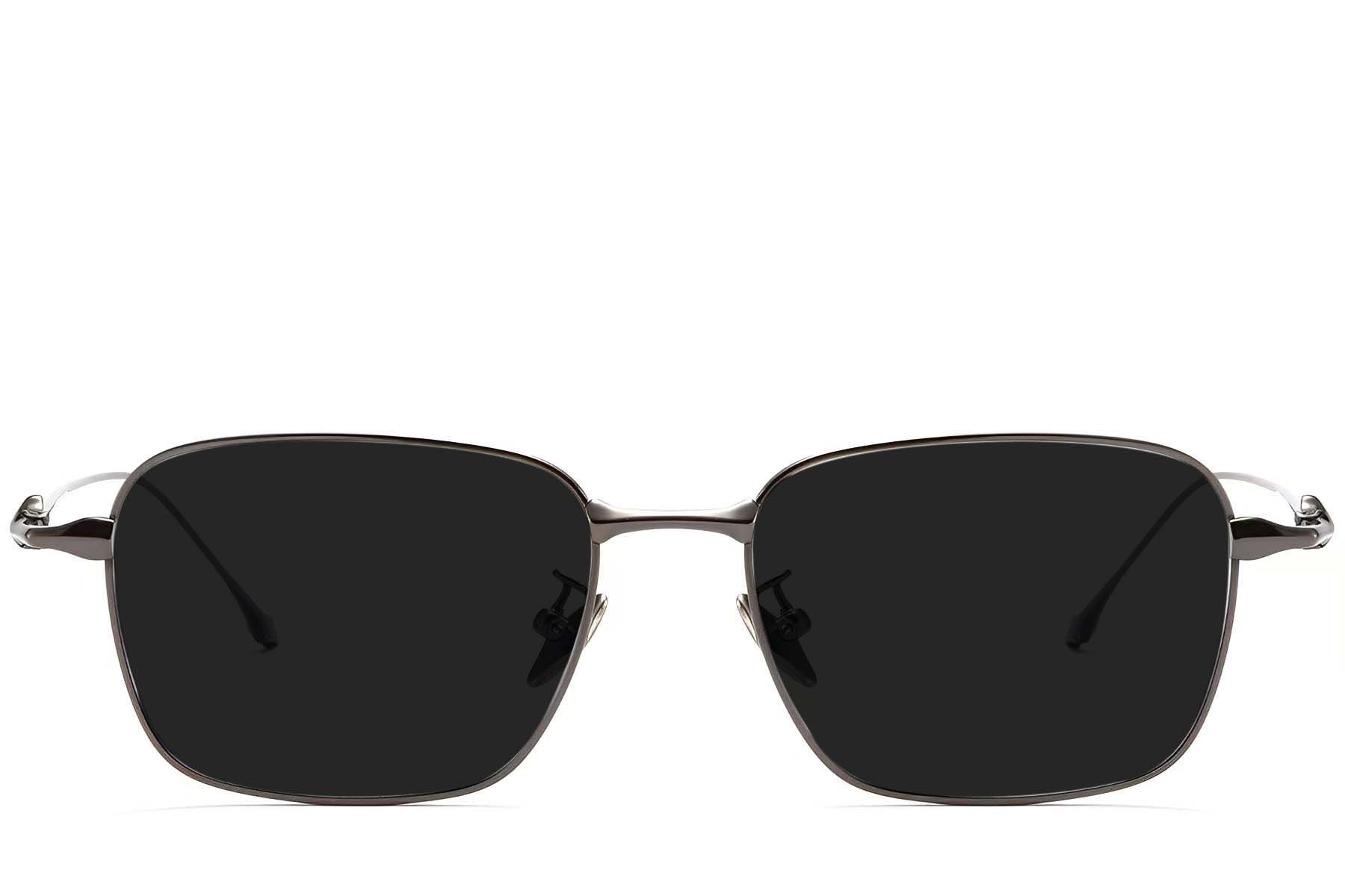 Rectangular Grey Titanium Sunglasses #BS1913-0648