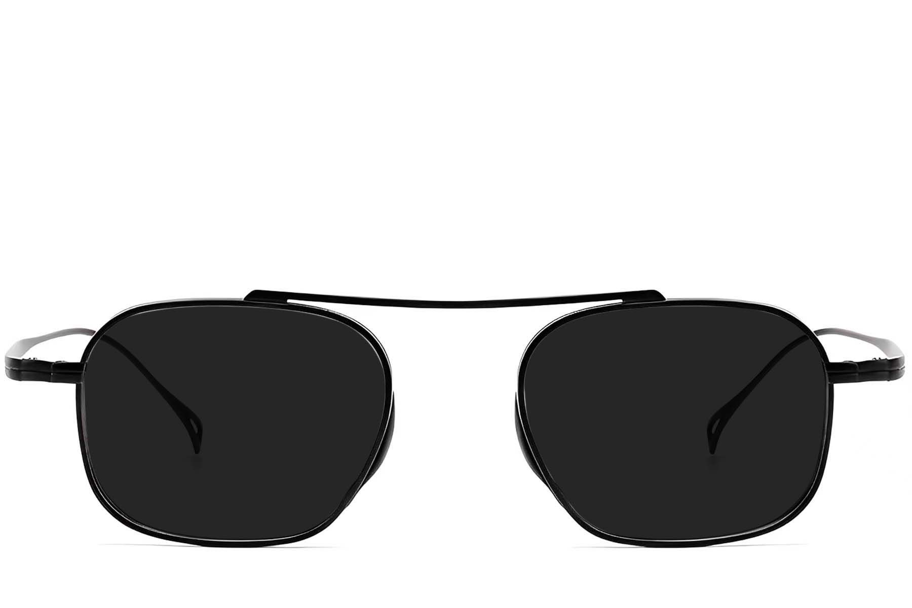 Aviator Black Titanium Sunglasses #BS1913-0649