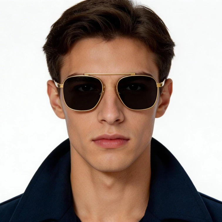 Aviator Golden Titanium Sunglasses #BS1913-0650