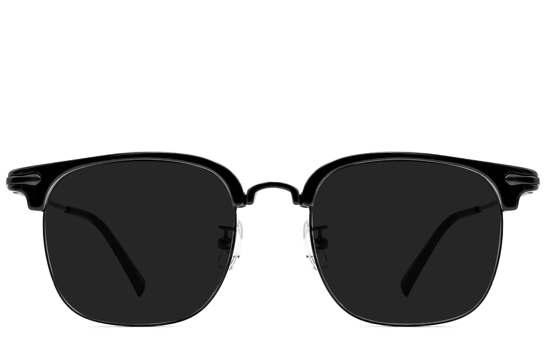 Semi-rimless Black TR90 Sunglasses #BS1913-0662