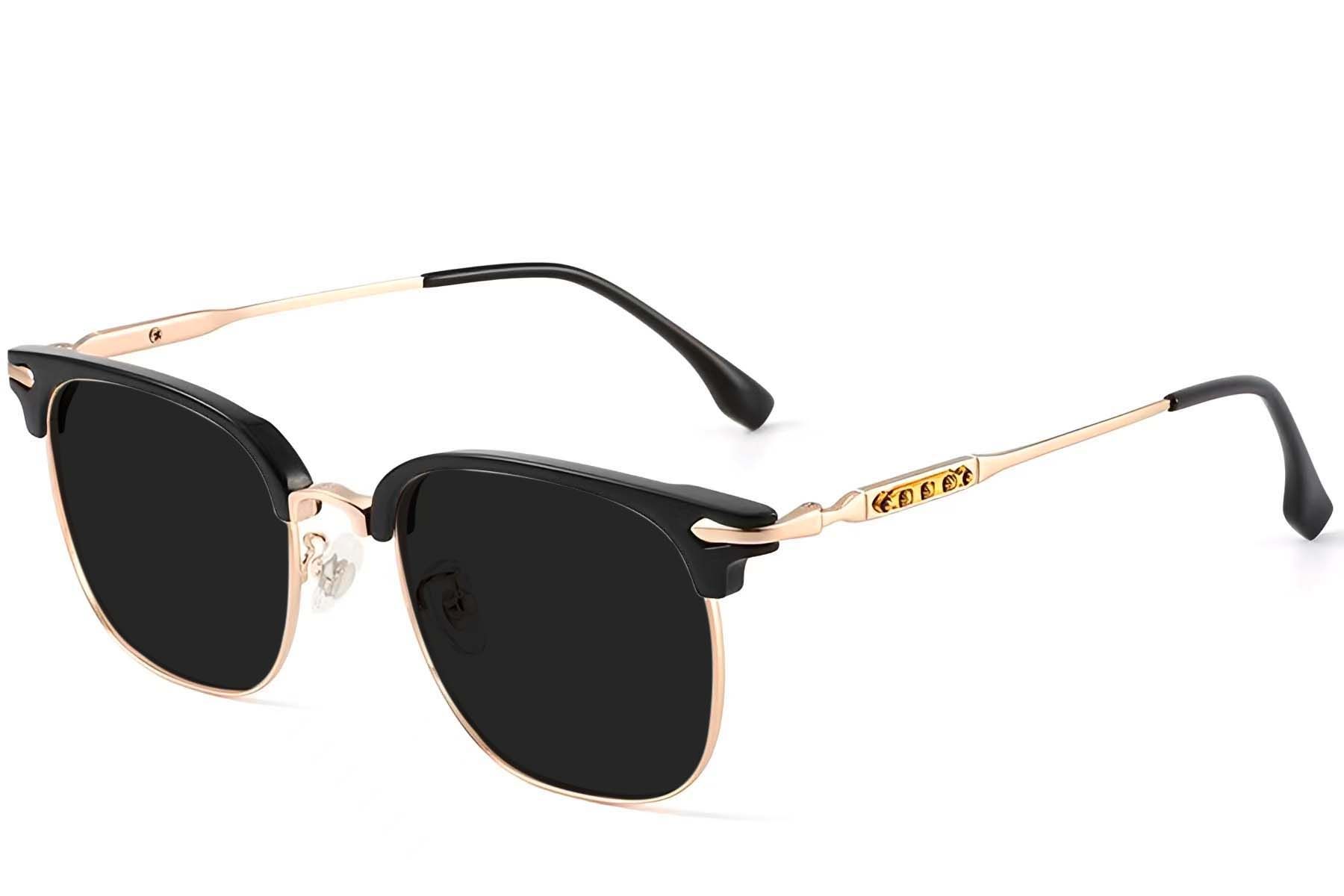 Semi-rimless Golden TR90 Sunglasses #BS1913-0663