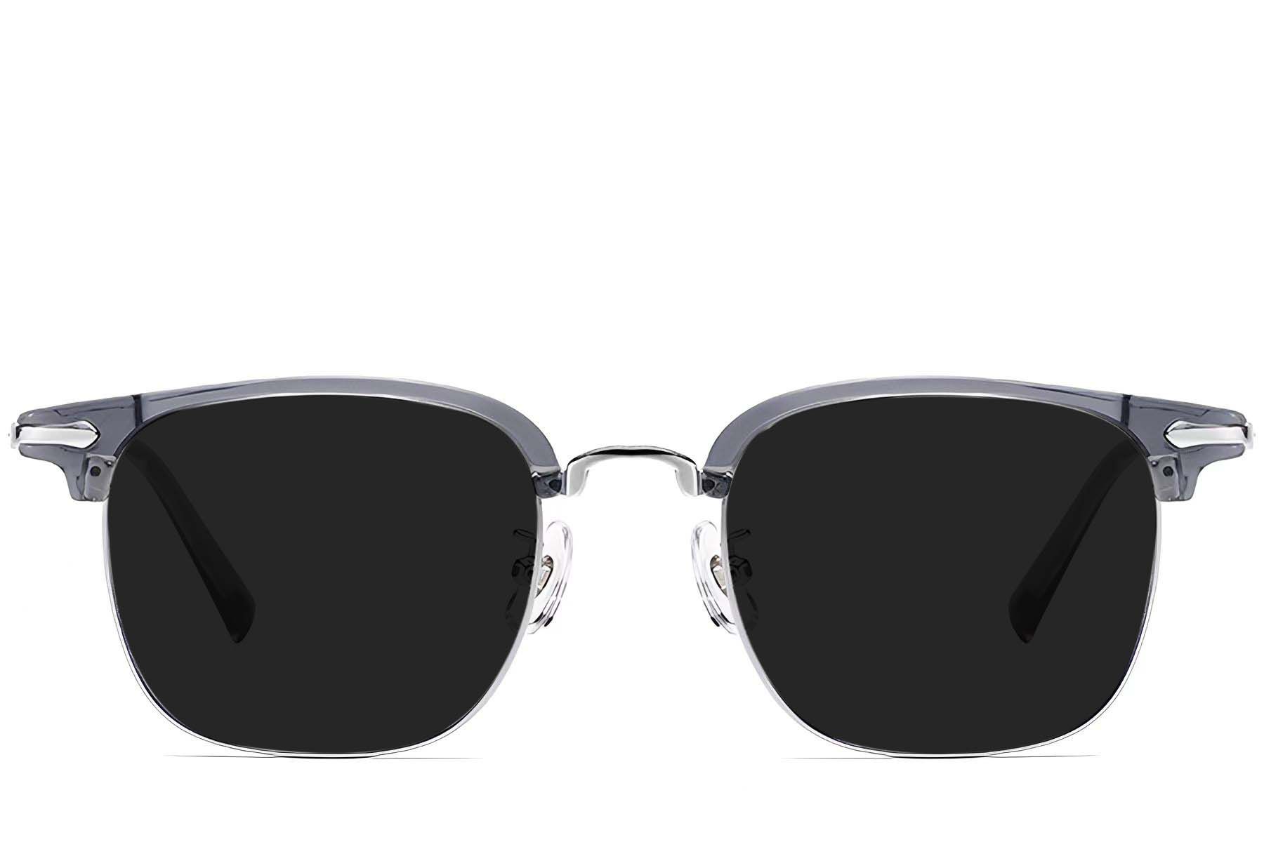 Halfomrande grijze TR90 zonnebril #BS1913-0665