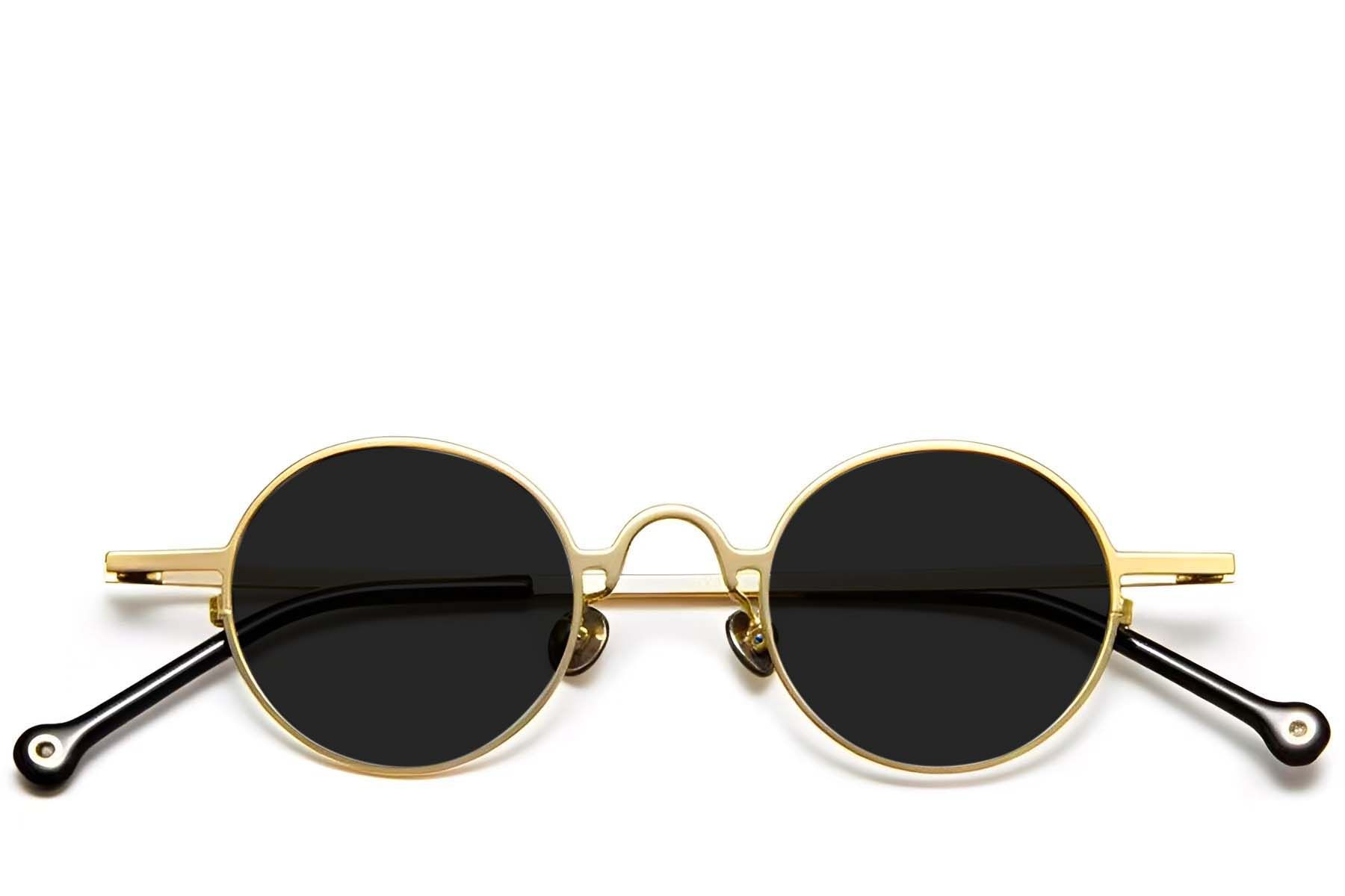Round Golden Titanium Sunglasses #BS1913-0666