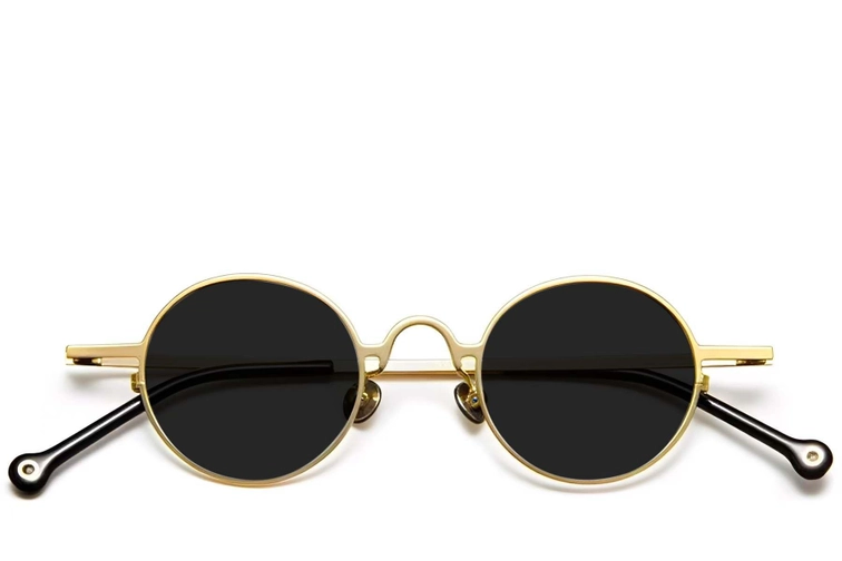 Round Golden Titanium Sunglasses #BS1913-0666