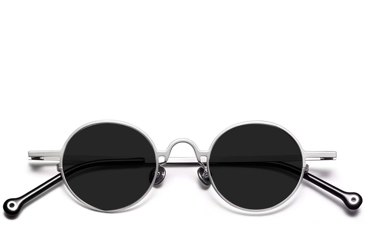 Round Silver Titanium Sunglasses #BS1913-0668