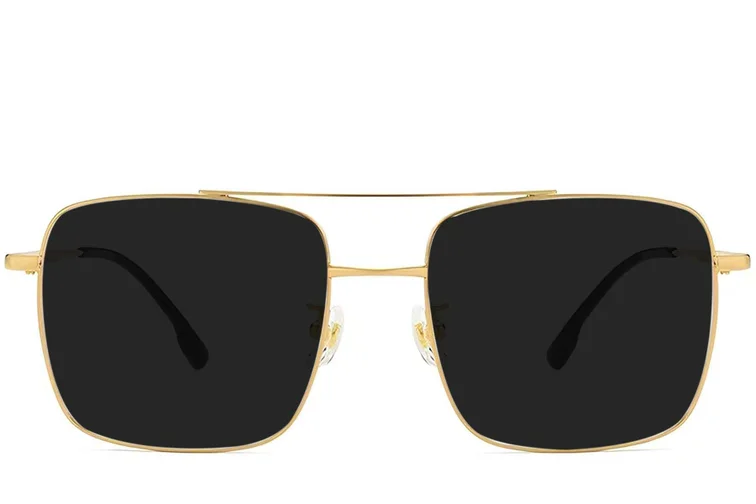 Gafas de sol de aviador de titanio dorado #BS1913-0671