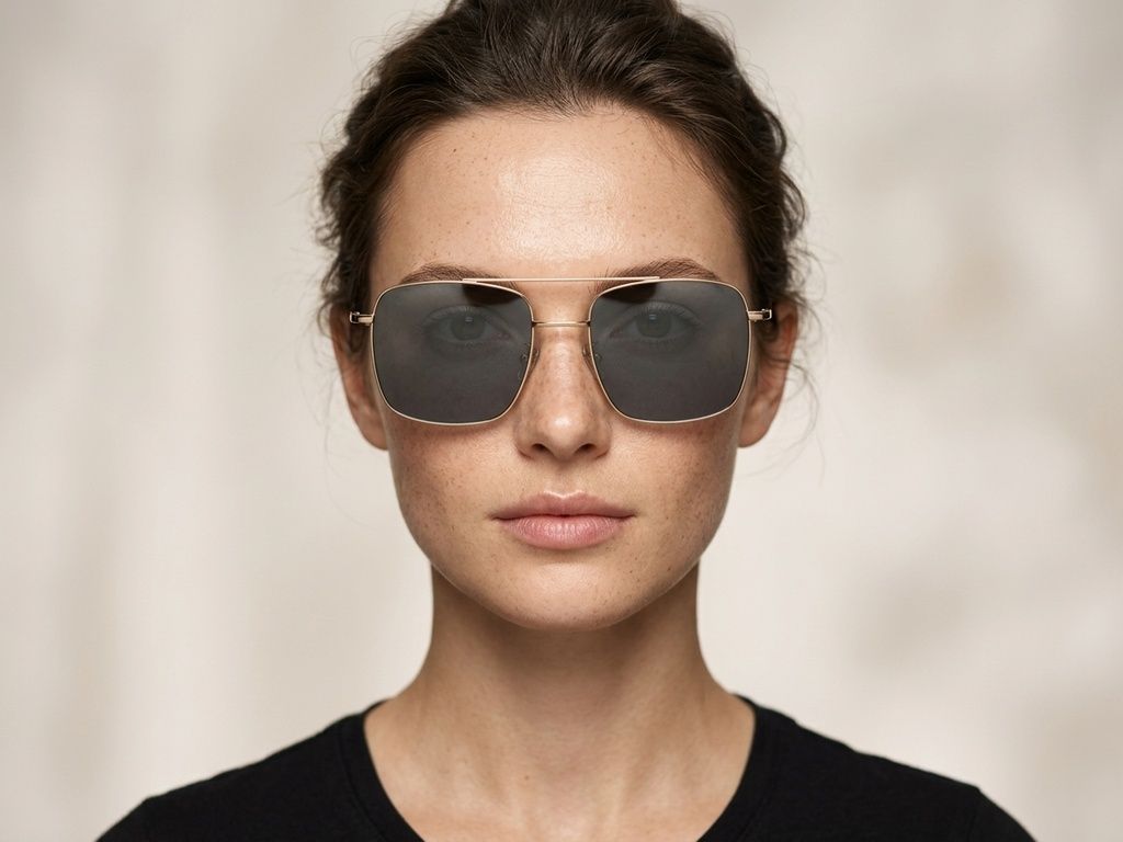 Aviator Black Titanium Sunglasses #BS1913-0672