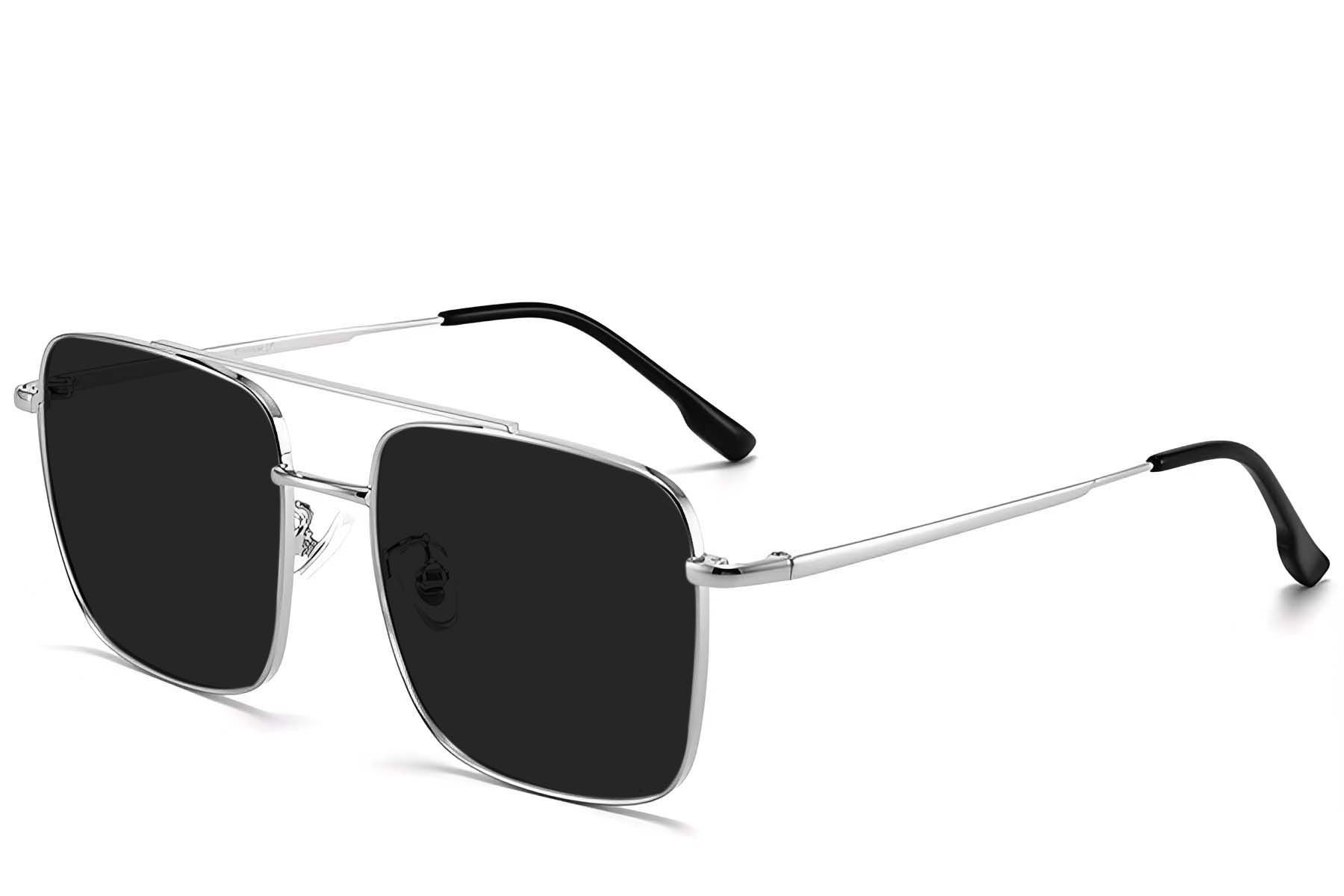 Aviator Silver Titanium Sunglasses #BS1913-0674