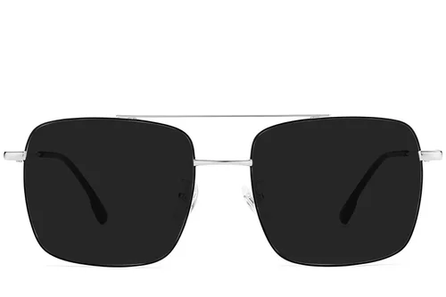 Lunettes de soleil aviateur en titane noir #BS1913-0675