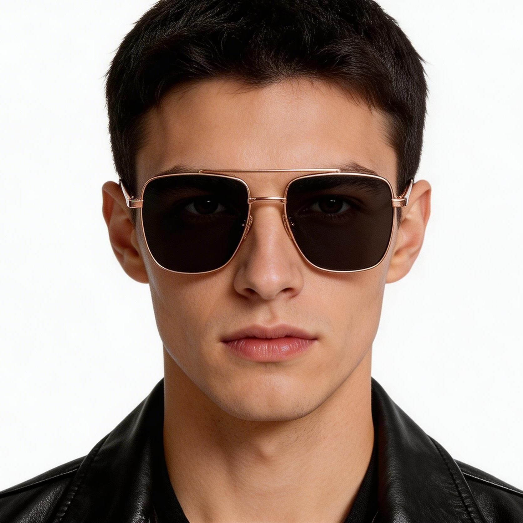 Aviator Pink Titanium Sunglasses #BS1913-0676