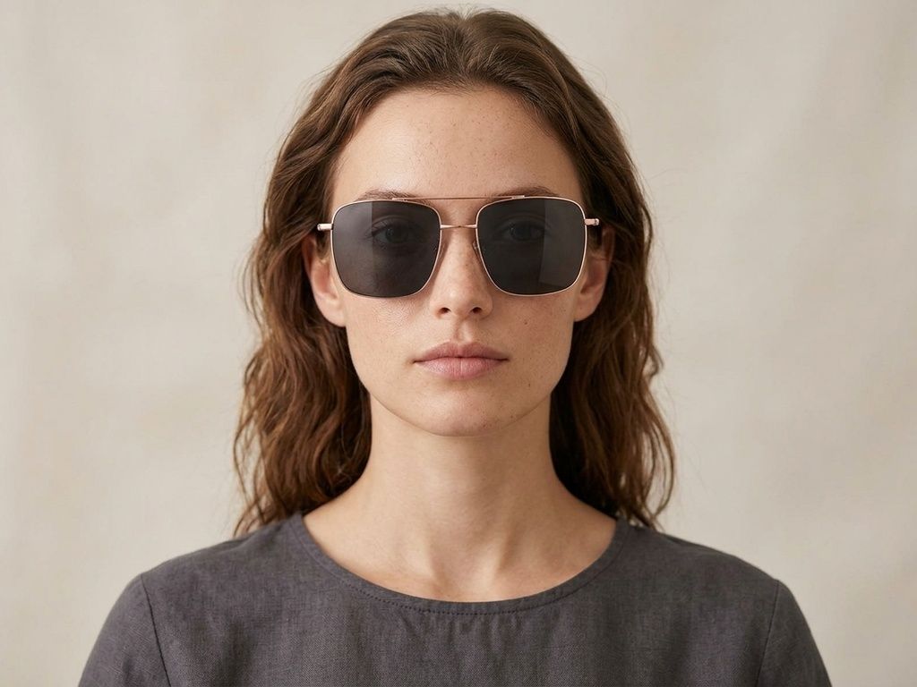 Aviator Black Titanium Sunglasses #BS1913-0677